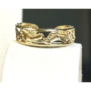 Signed JCM 14K Solid Gold Baby Footprint Cutout Toe / Midi Ring (1.00g)